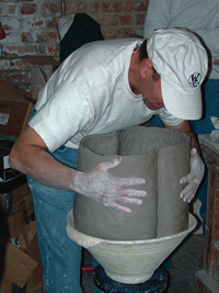 Peter forming a large bowl